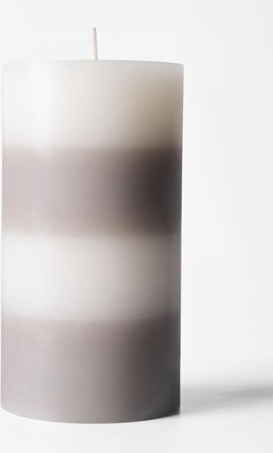 HEMA Stompkaars ⌀7x13cm Strepen Naturel-ivoor (naturel)