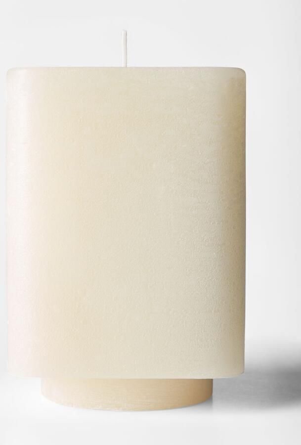 HEMA Stompkaars 9x9x13cm Rustiek Ivoor (ivoor)