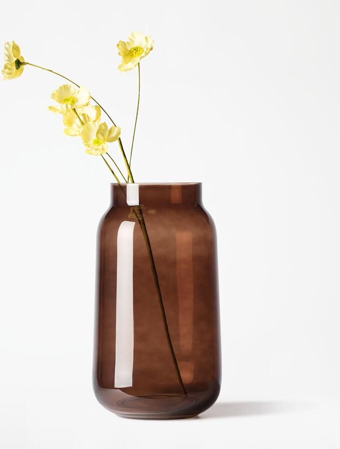 HEMA Vaas ⌀15x30cm Bink Glas Bruin