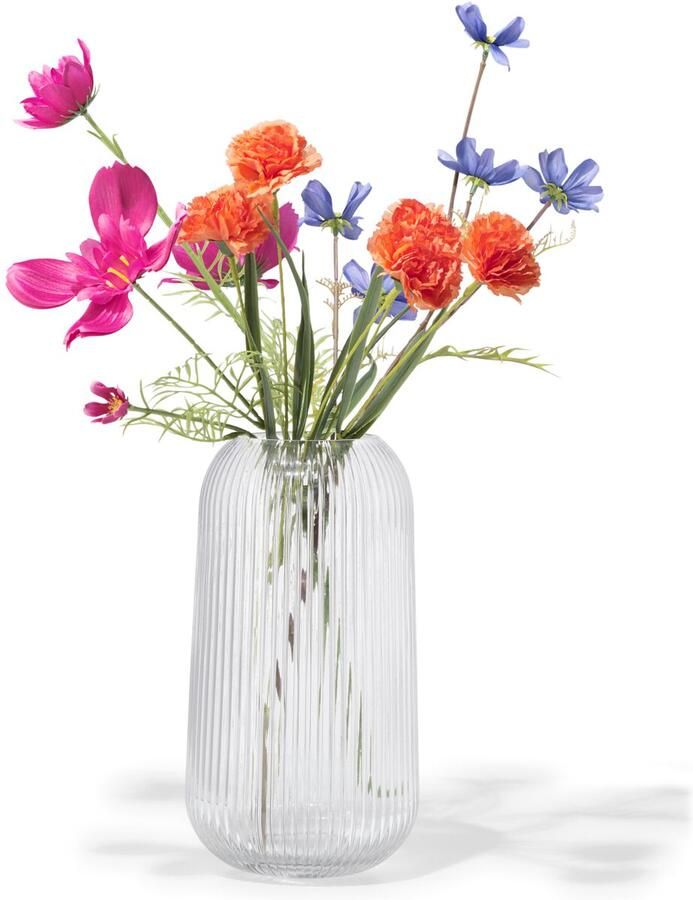 HEMA Vaas ⌀6.9x27cm Glas Transparant (transparant)