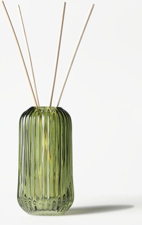 HEMA Vaas ⌀8.4x10cm Bink Glas Ribbel Groen (groen)