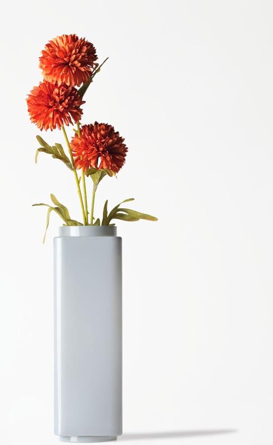 HEMA Vaas ⌀9x28.5cm Kub Glas Blauw (blauw)