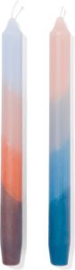 HEMA Huishoudkaarsen Dip-dye Ø2.3x25 Blauw 2 Stuks (blauw)