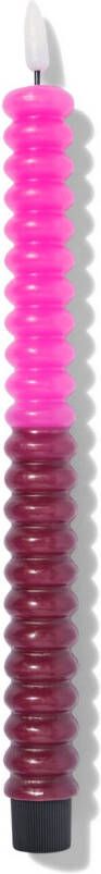 HEMA Kaars LED Ribbel Roze donker Rood (roze)