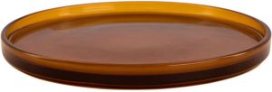 HEMA Kaarsplateau Glas Ø14.3x2.5 Bruin (bruin)