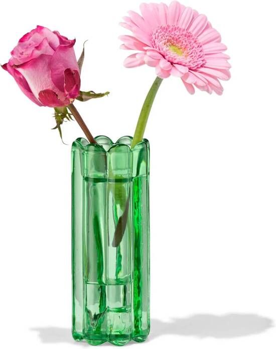 HEMA Kandelaar M Glas Ribbel Groen (groen)