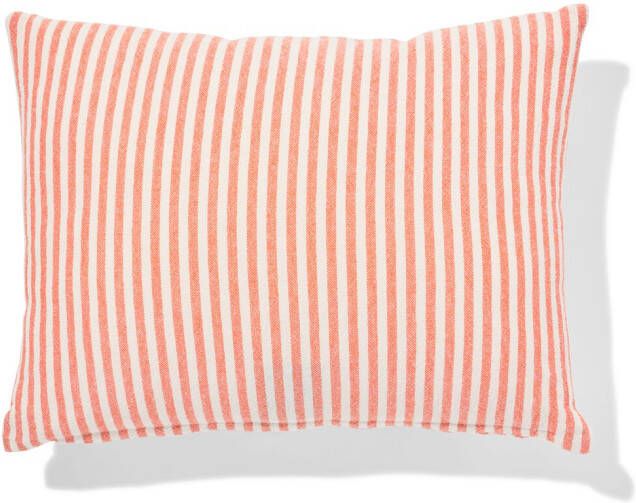 HEMA Kussen 40x30cm Katoen Strepen Oranje (oranje)