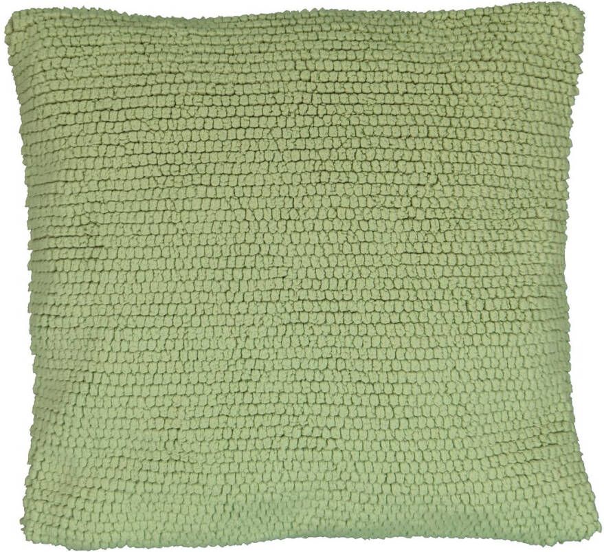 HEMA Kussenhoes 40x40 Groen Fleece Met Noppen (groen)