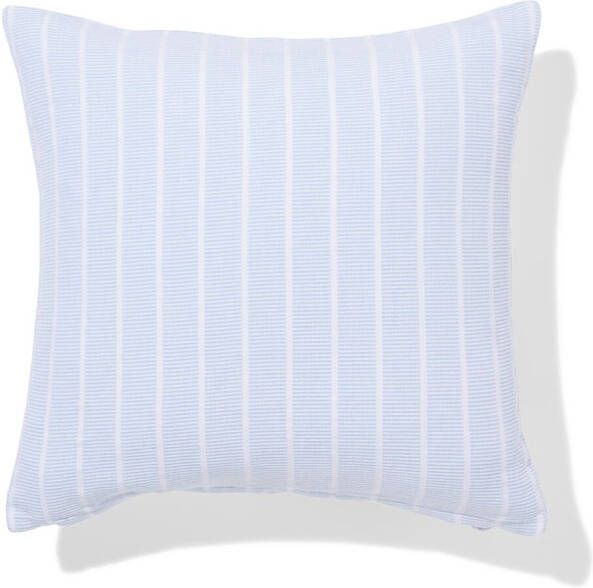 HEMA Kussenhoes 40x40cm Katoen Strepen Lichtblauw (blauw)