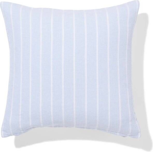 HEMA Kussenhoes 40x40cm Katoen Strepen Lichtblauw (blauw)