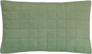 HEMA Kussenhoes 50x30 Groen Fleece Doorgestikt (groen)