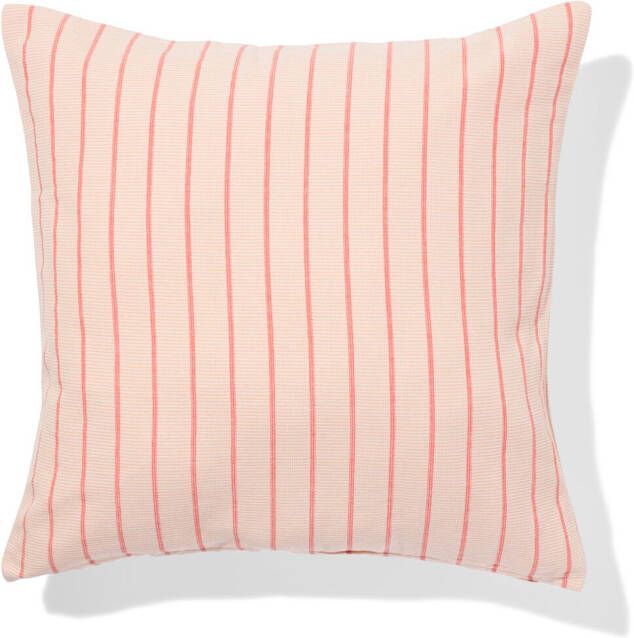 HEMA Kussenhoes 50x50cm Katoen Strepen Oranje (paars)