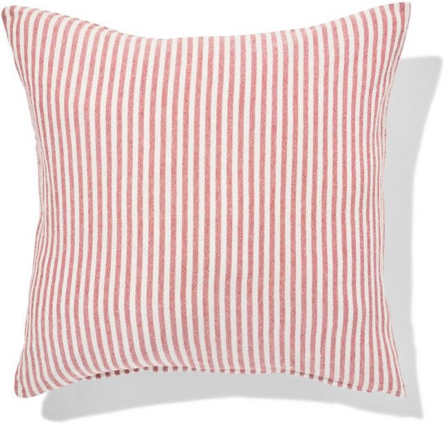HEMA Kussenhoes 50x50cm Katoen Strepen Terra (terra)