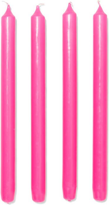 HEMA Lange Huishoudkaarsen Ø2.2x29 Fluor Roze 12 Stuks (fluor roze)