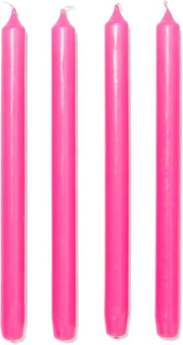 HEMA Lange Huishoudkaarsen Ø2.2x29 Fluor Roze 12 Stuks (fluor roze)