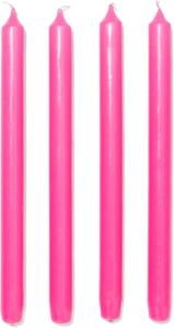 HEMA Lange Huishoudkaarsen Ø2.2x29 Fluor Roze 12 Stuks (fluor roze)