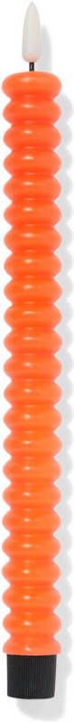 HEMA LED Huishoudkaars Ø2.5x29cm Ribbel Oranje (oranje)