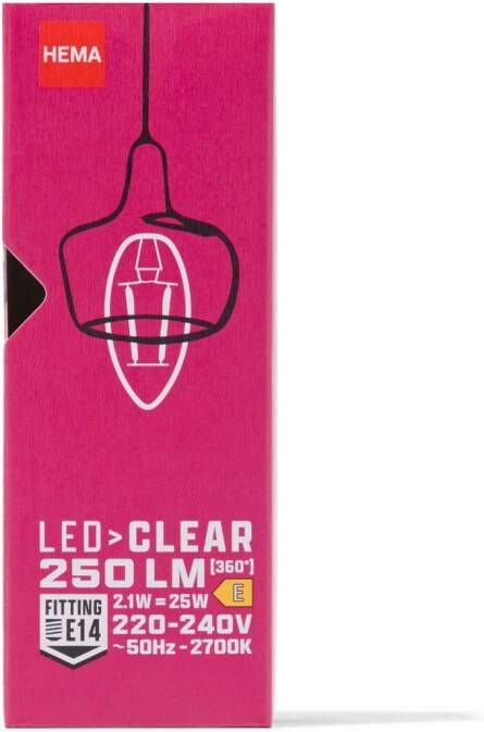 HEMA Led Kaars Clear E14 2.1W 250lm