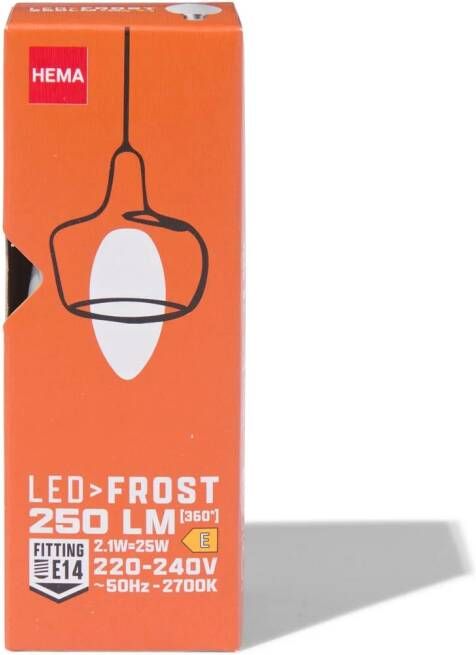 HEMA Led Kaars Glass Frost E14 2.5W 250lm