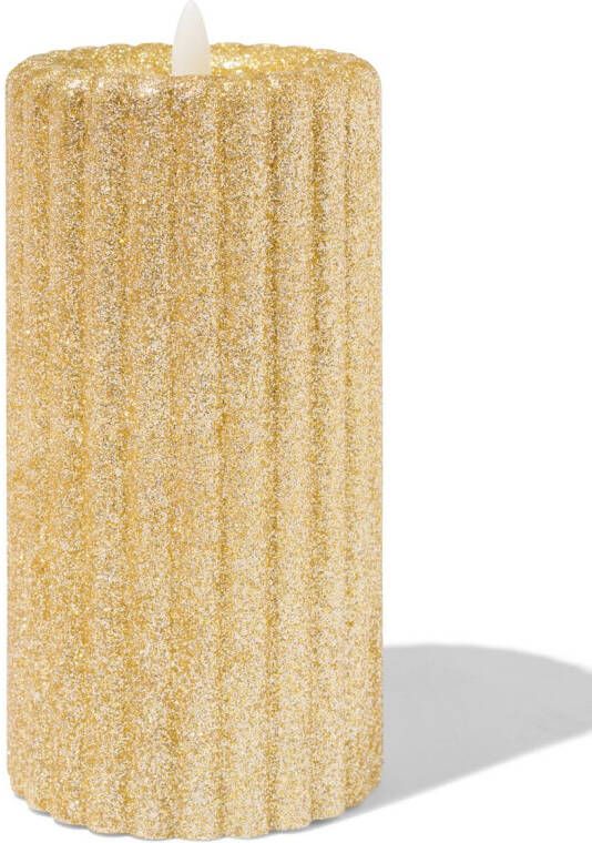 HEMA Led Kaars Glitter Goud (goud)