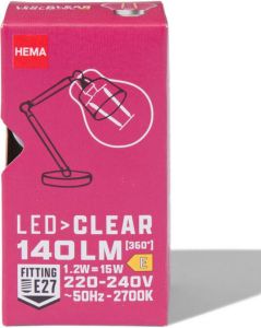 HEMA Led Kogel Clear E27 2.1W 140lm