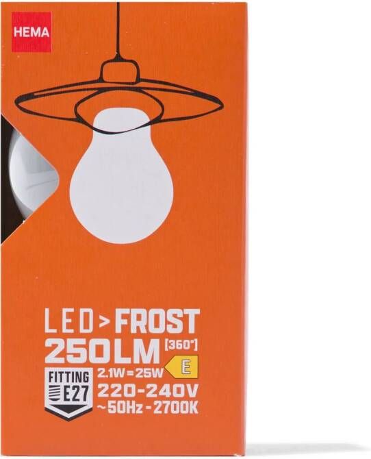 HEMA Led Peer Glass Frost E27 2.1W 250lm