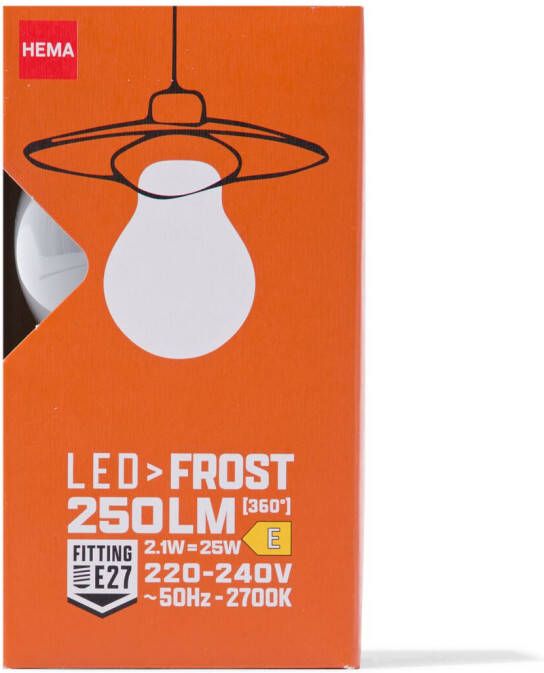 HEMA Led Peer Glass Frost E27 2.1W 250lm