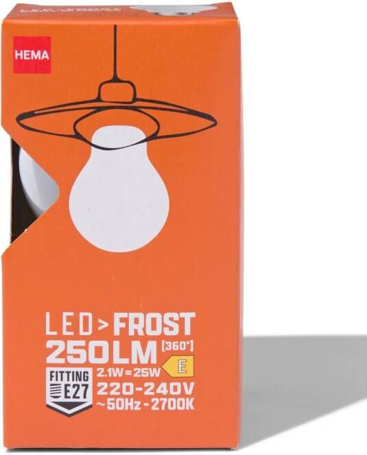 HEMA Led Peer Glass Frost E27 2.1W 250lm