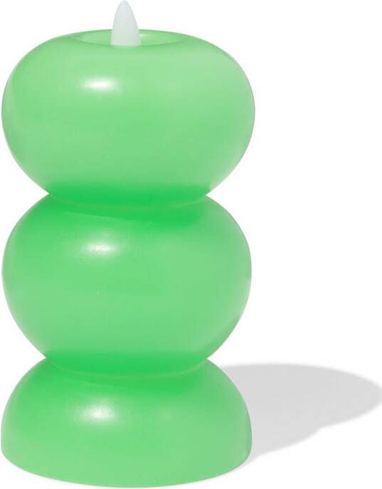 HEMA LED Vormkaars Ø6.5x11.5cm Lichtblauw (groen)