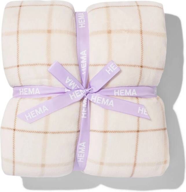 HEMA Plaid Sherpa Ruit Naturel 130x150 (naturel)