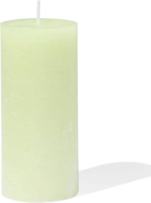 HEMA Rustieke Kaars Ø5x11cm Lichtgroen (mintgroen)