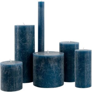 HEMA Rustieke Kaarsen Blauw (blauw)
