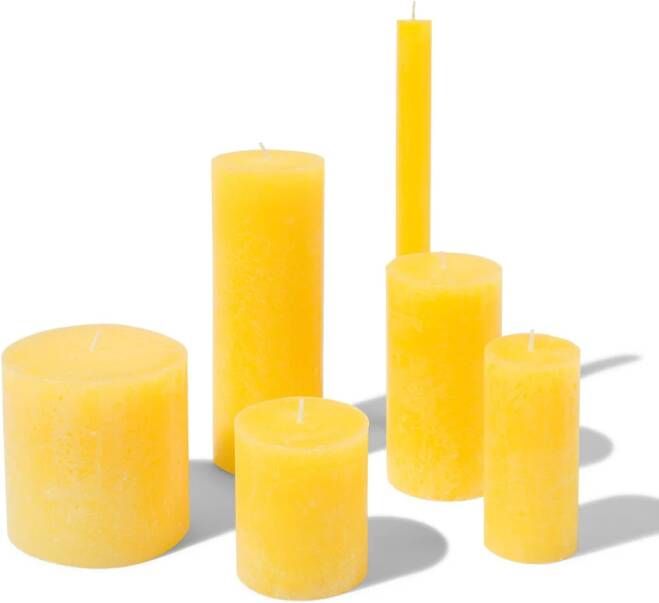 HEMA Rustieke Kaarsen Lichtgeel (lichtgeel)