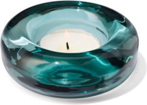 HEMA Sfeerlichthouder Donut Ø9x3 Groen Glas (groen)