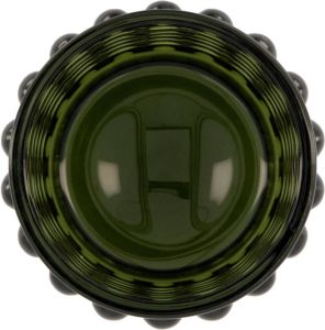 HEMA Sfeerlichthouder Glas Met Reliëf Stippen Ø7x6.5 Groen (groen)