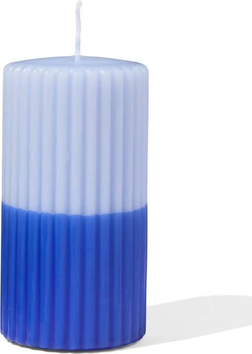 HEMA Stompkaars Ø7x13 Ribbel Blauw 2 Stuks (blauw)