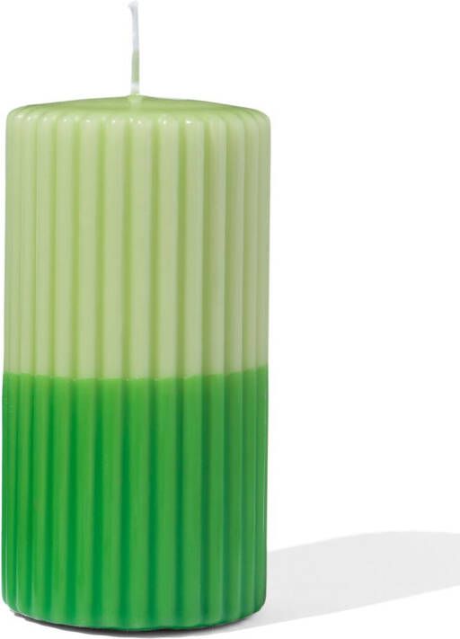 HEMA Stompkaars Ø7x13cm Ribbel Lichtgroen-groen (groen)