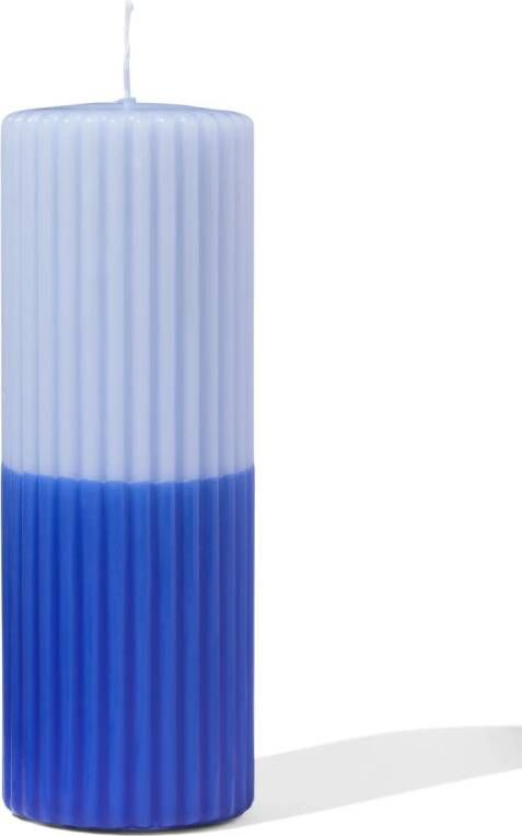 HEMA Stompkaars Ø7x19 Ribbel Blauw 2 Stuks (blauw)