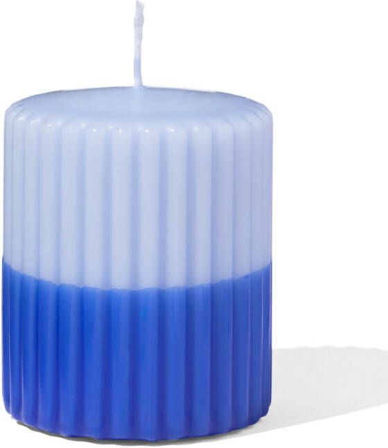 HEMA Stompkaars Ø7x8 Ribbel Blauw 2 Stuks (blauw)