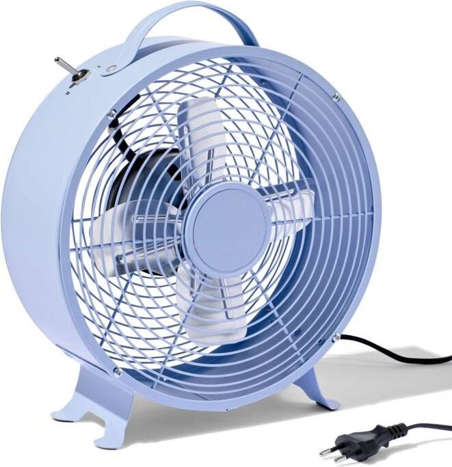 HEMA Tafelventilator Retro Ø25.8cm Blauw