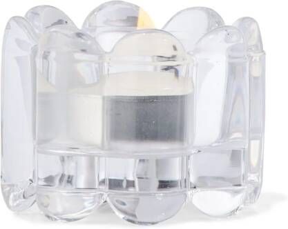 HEMA Theelichthouder Glas XS Ribbel Transparant (transparant)