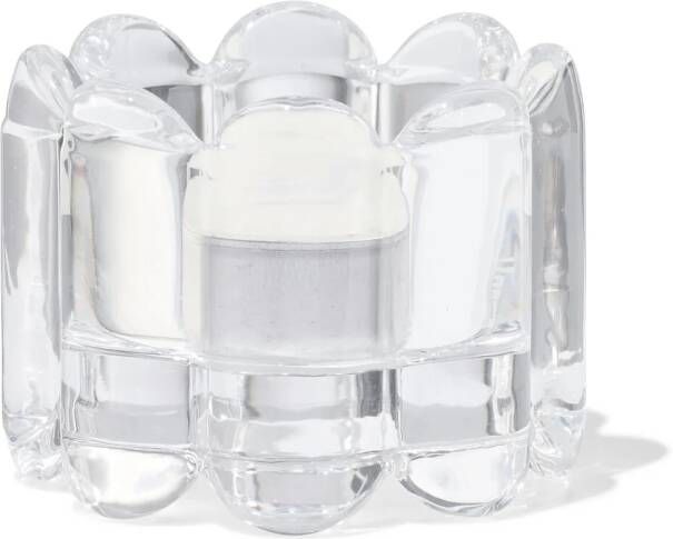 HEMA Theelichthouder Glas XS Ribbel Transparant (transparant)