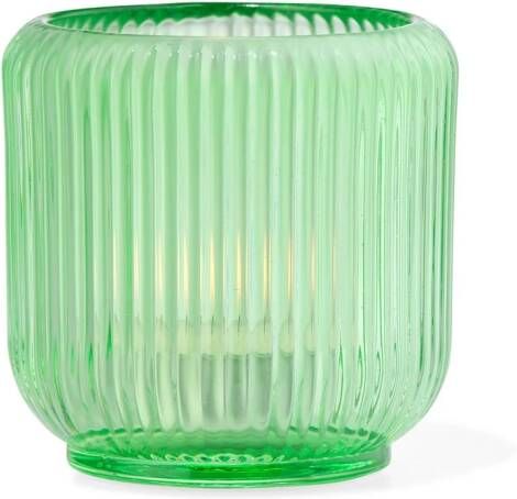 HEMA Theelichthouder M Glas Ribbel Groen (groen)
