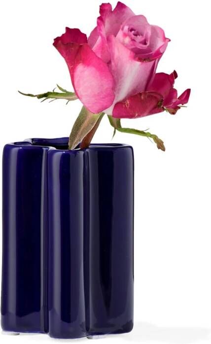 HEMA Vaas Ø3.5x10cm Keramiek Blauw (blauw)
