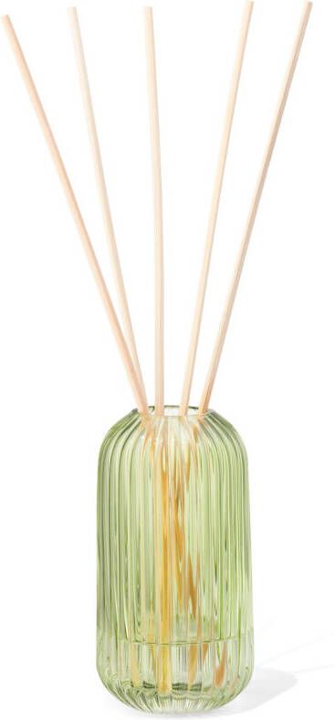 HEMA Vaas Voor Geurstokjes XS Glas Ribbel (groen)