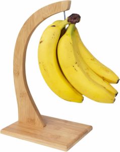 QUVIO Bananenhouder 18 x 13 x 32 cm Hout