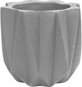 QUVIO Bloempot cement 15 x 15 x 14 cm Licht grijs