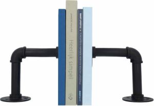 QUVIO Boekenstandaard Metalen pijpen 1 paar