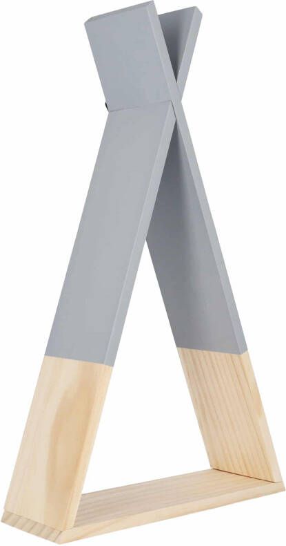 QUVIO Decoratieve Wandplank Driehoek Grijs