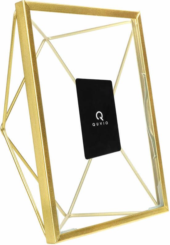 QUVIO Fotolijstje hexagon 15 x 20.5 cm staal Goud